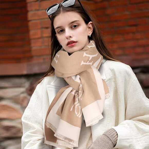 Women Pashmina Cashmere Shawl Wrap Blanket Poncho Scarf for Winter Fall - Picture 6 of 6